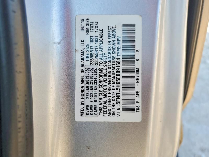 2015 Honda Odyssey exl