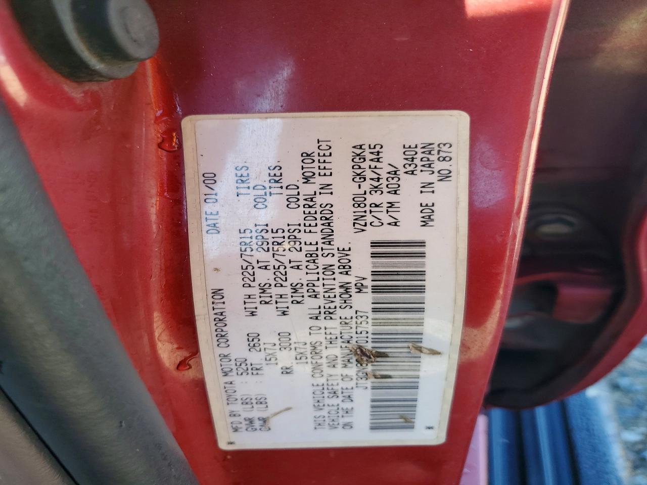 2000 Toyota 4runner SR5