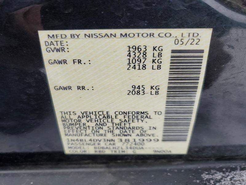 2022 Nissan Altima sv