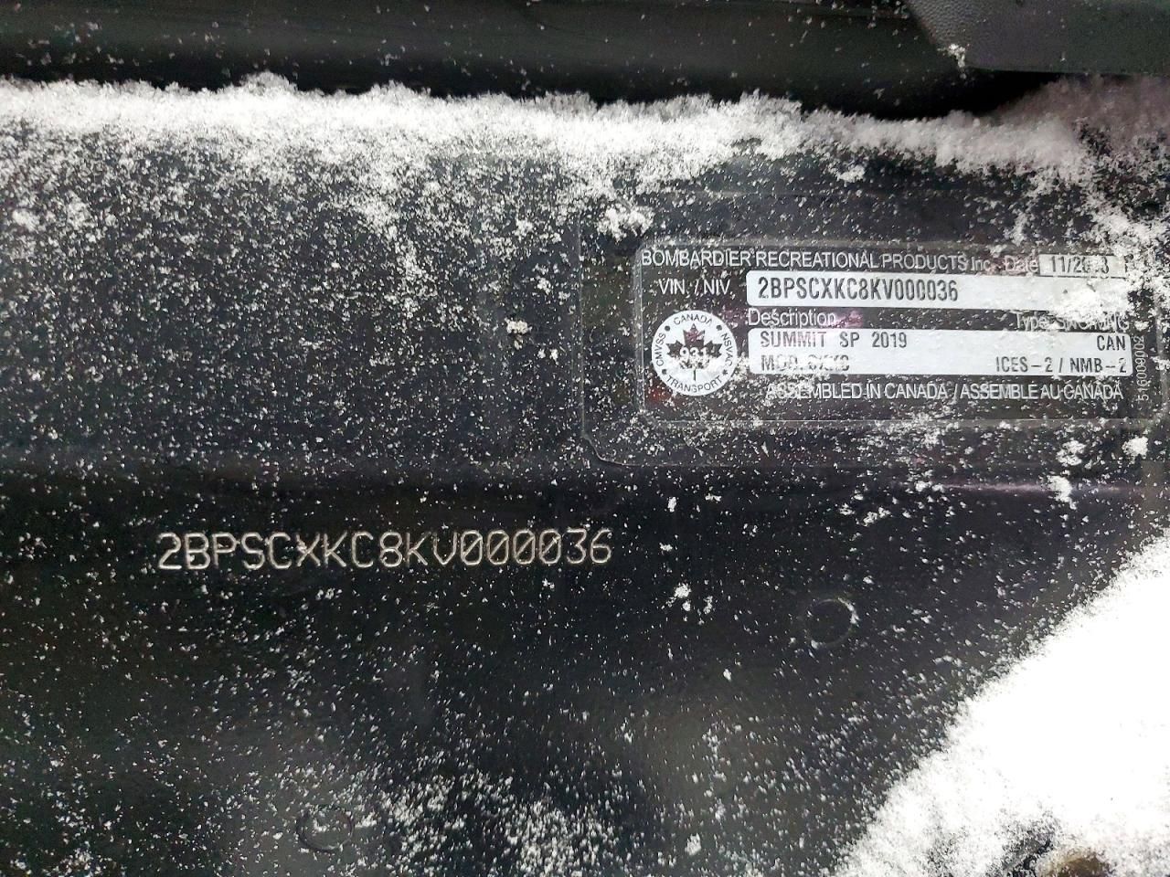 2019 Skidoo Summit 600