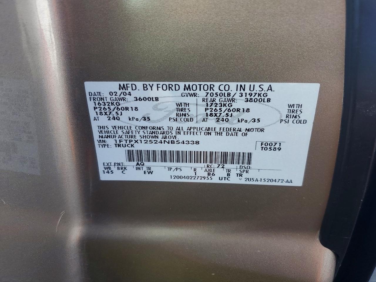 2004 Ford F150