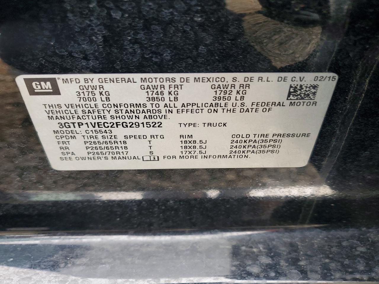 2015 GMC Sierra C1500 SLT