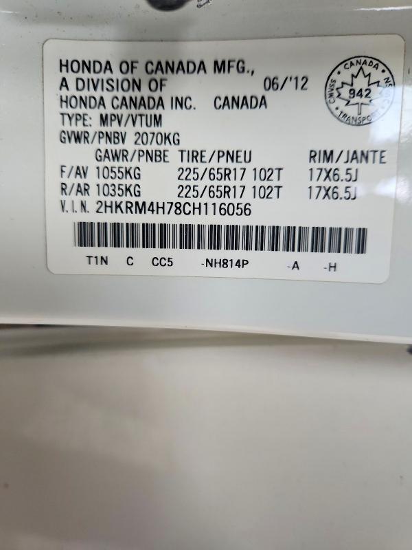 2012 Honda Cr-v exl