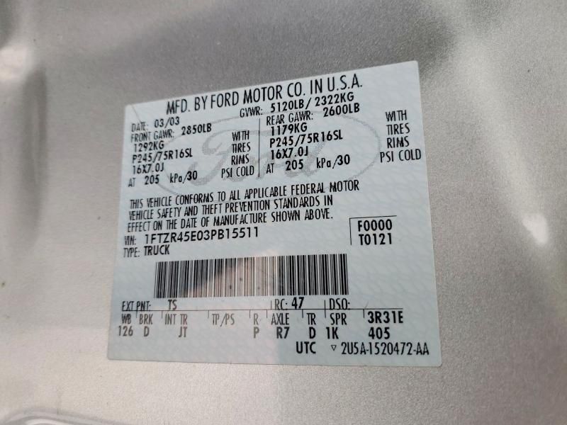 2003 Ford Ranger Super cab