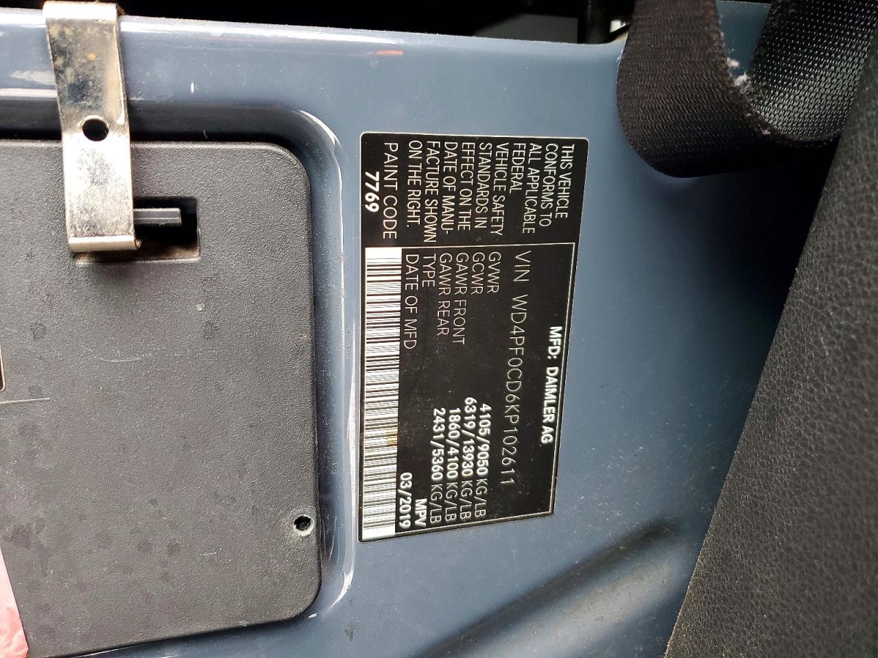 2019 Mercedes-Benz Sprinter 2500 Delivery Van