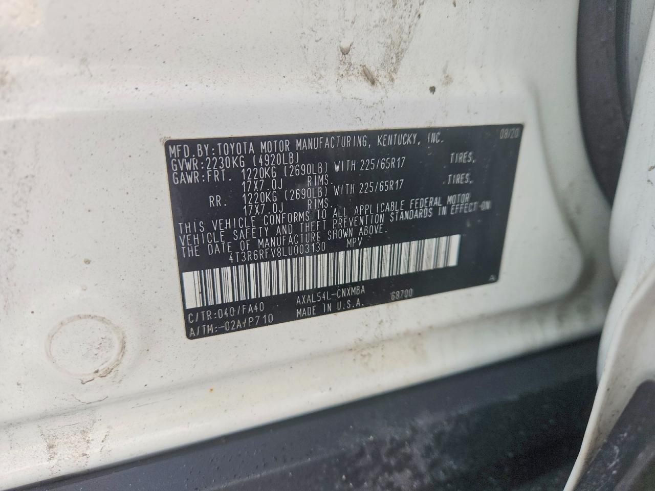 2020 Toyota Rav4 xle