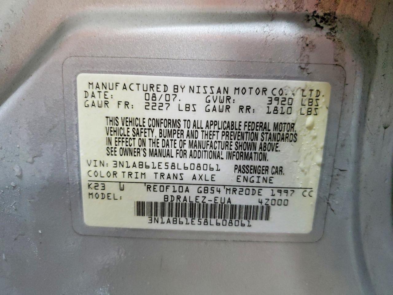 2008 Nissan Sentra 2.0