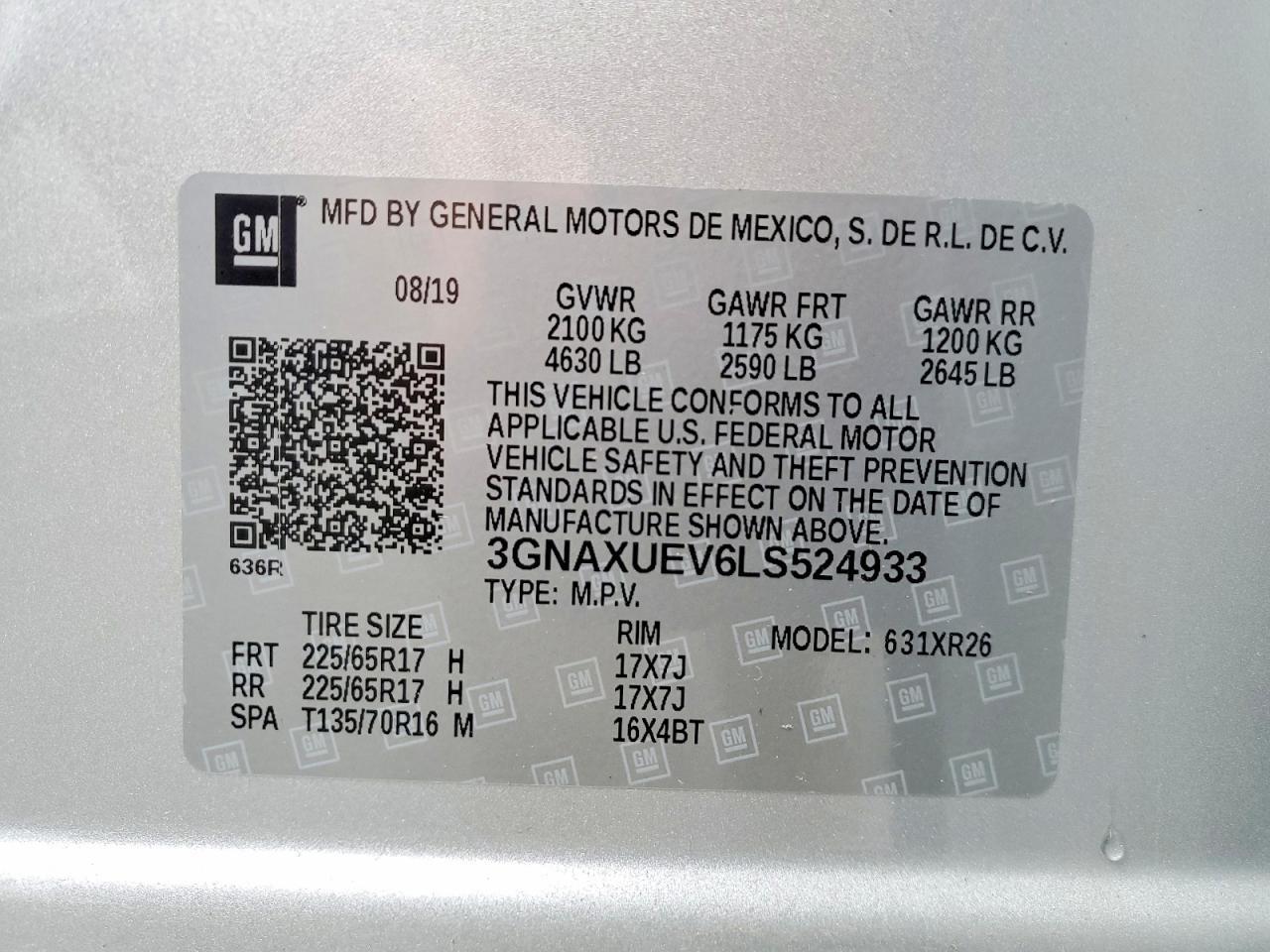 2020 Chevrolet Equinox lt