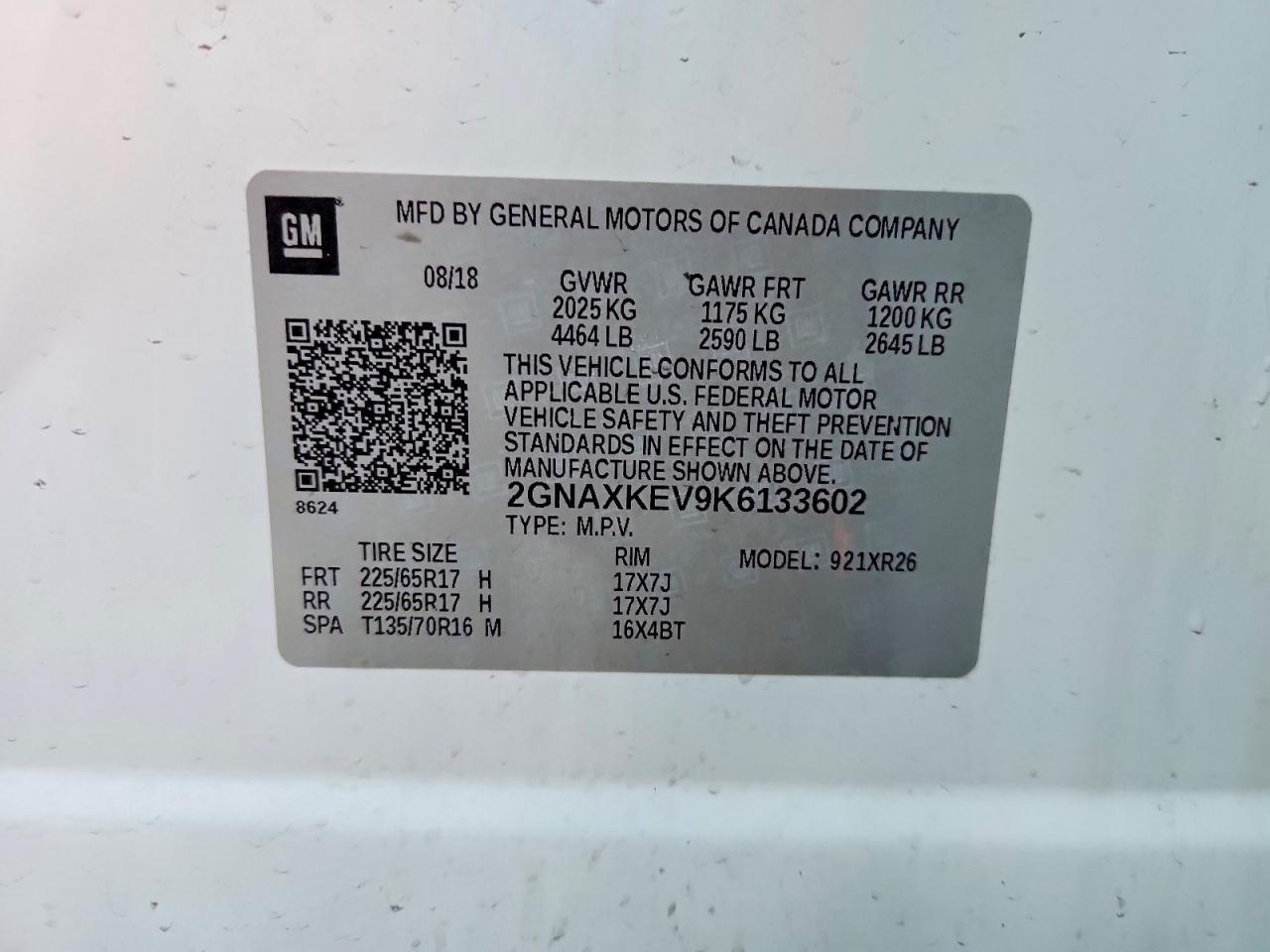 2019 Chevrolet Equinox lt