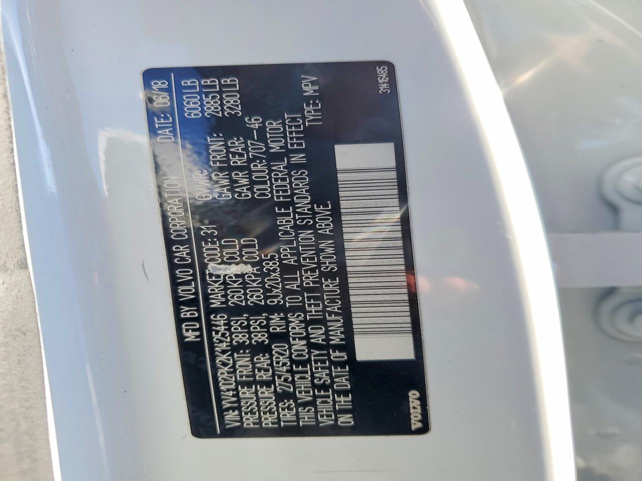 2019 Volvo Xc90 T5 Momentum