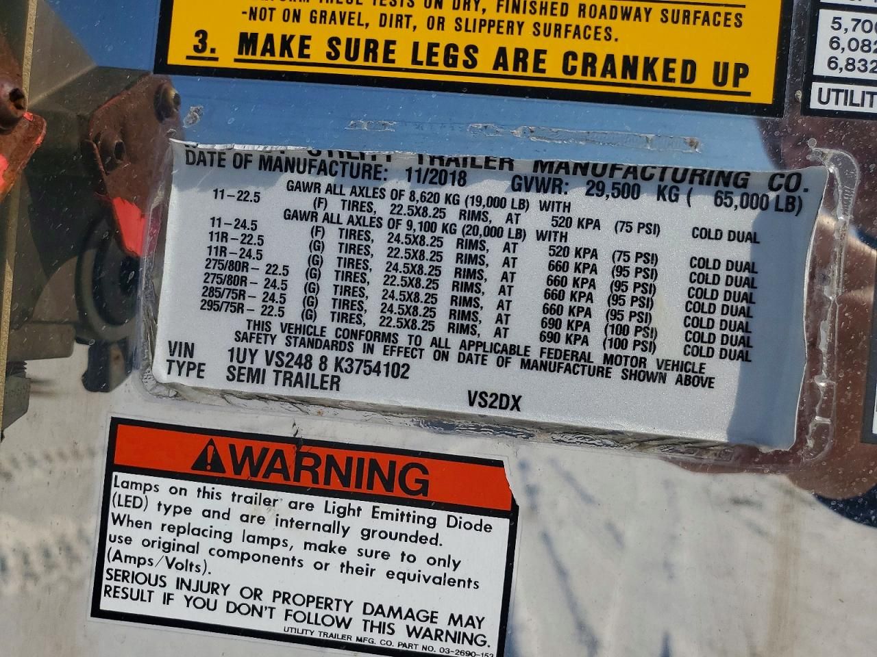 2019 Utility Vs2dx dry van Trailer