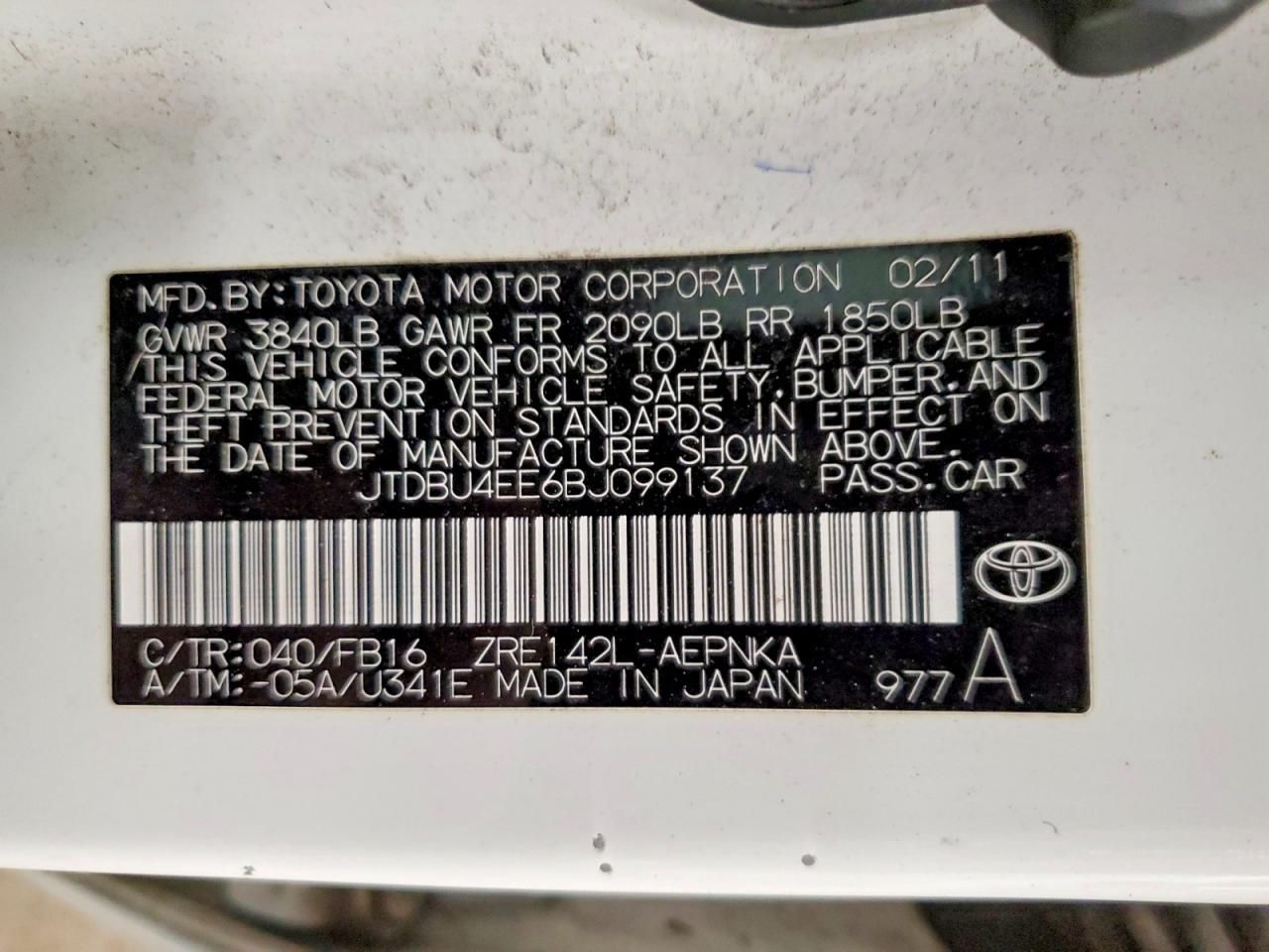 2011 Toyota Corolla Base