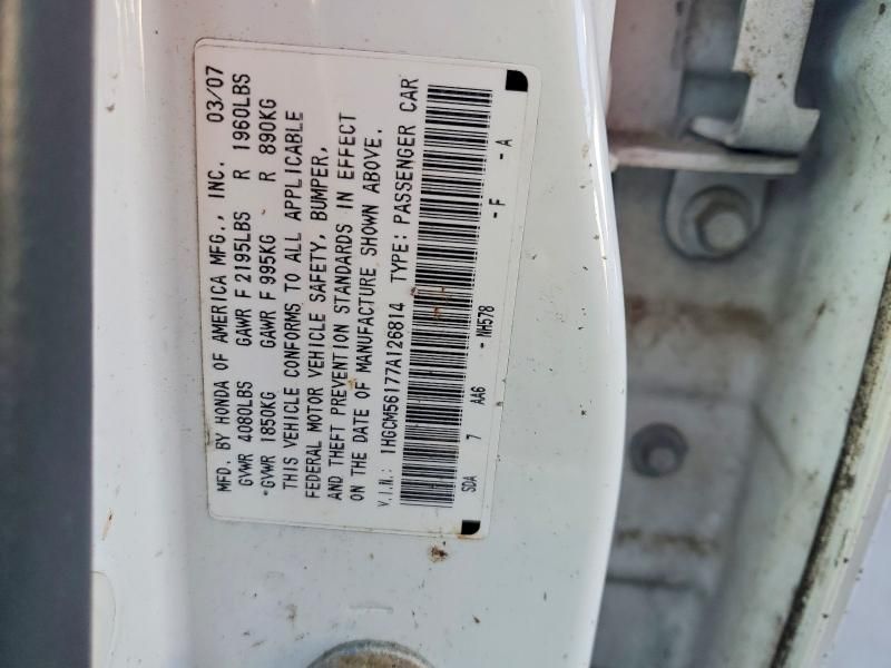 2007 Honda Accord Value