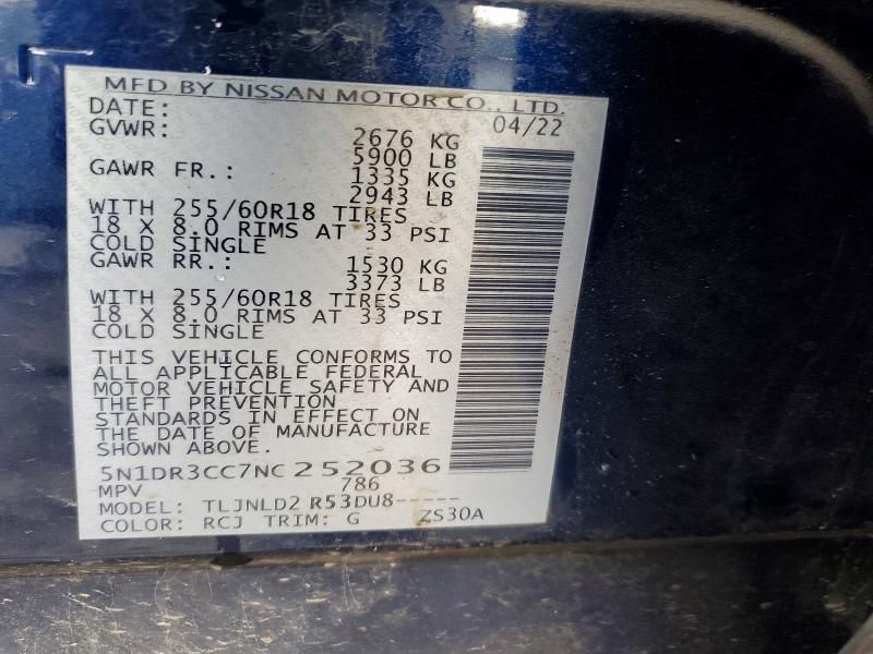 2022 Nissan Pathfinder sl