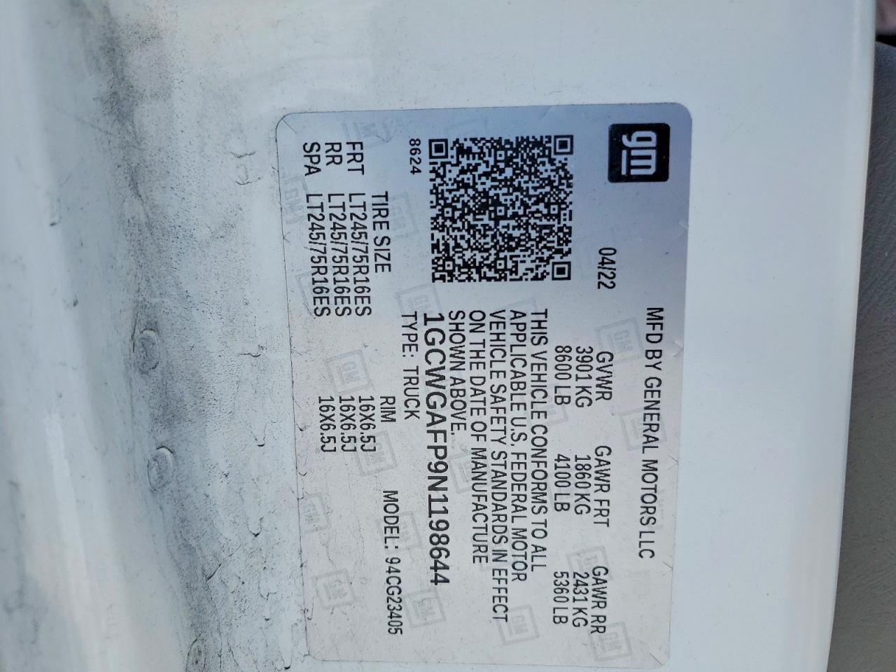 2022 Chevrolet Express G2500