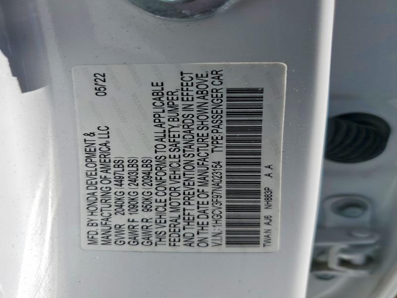 2022 Honda Accord Touring Hybrid