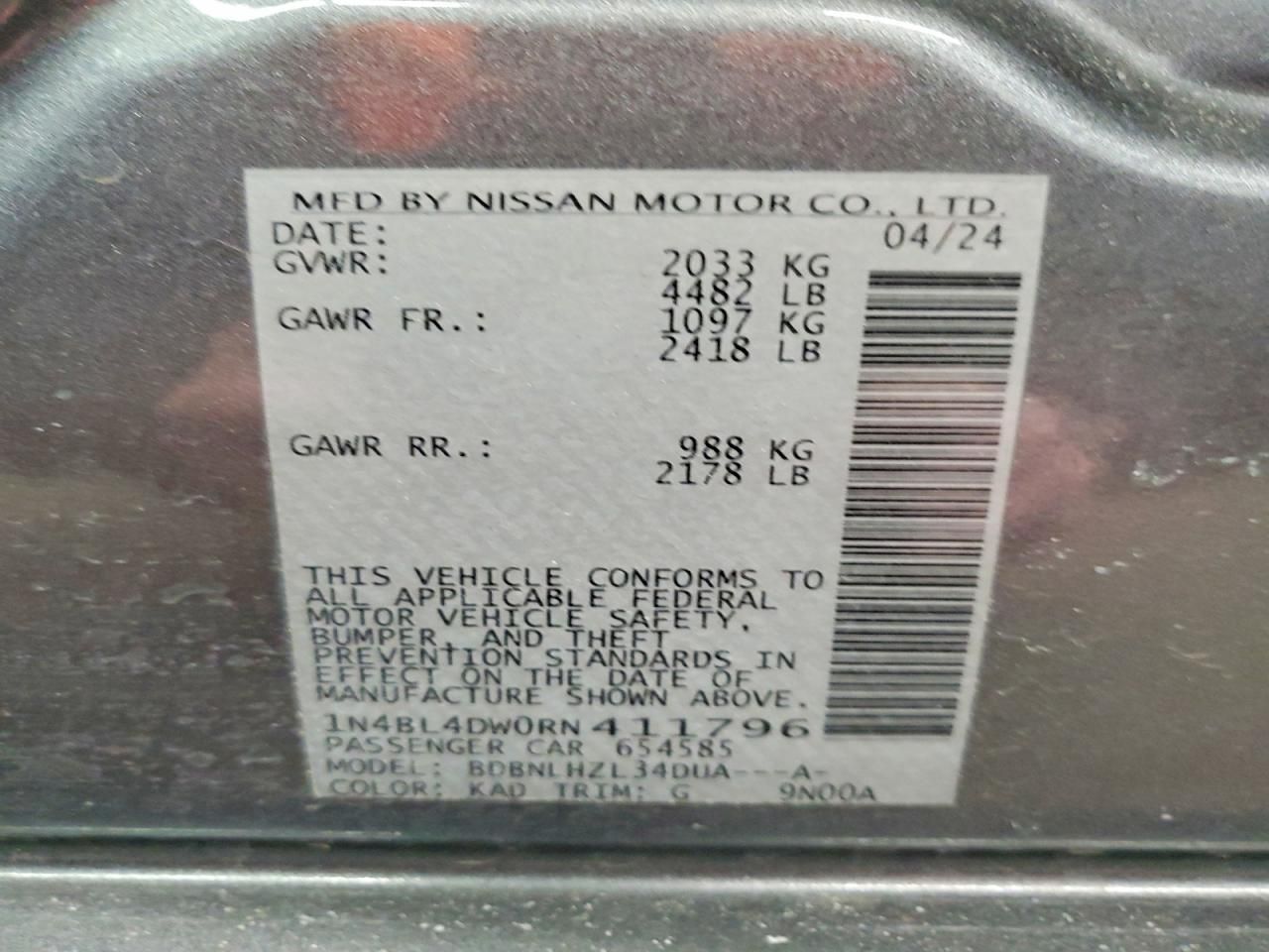 2024 Nissan Altima sv