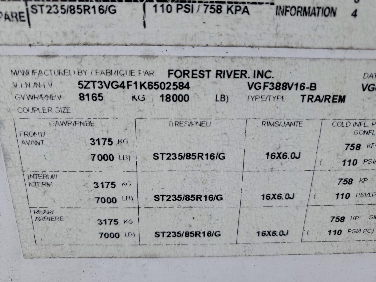 2019 Forest River Vengeance