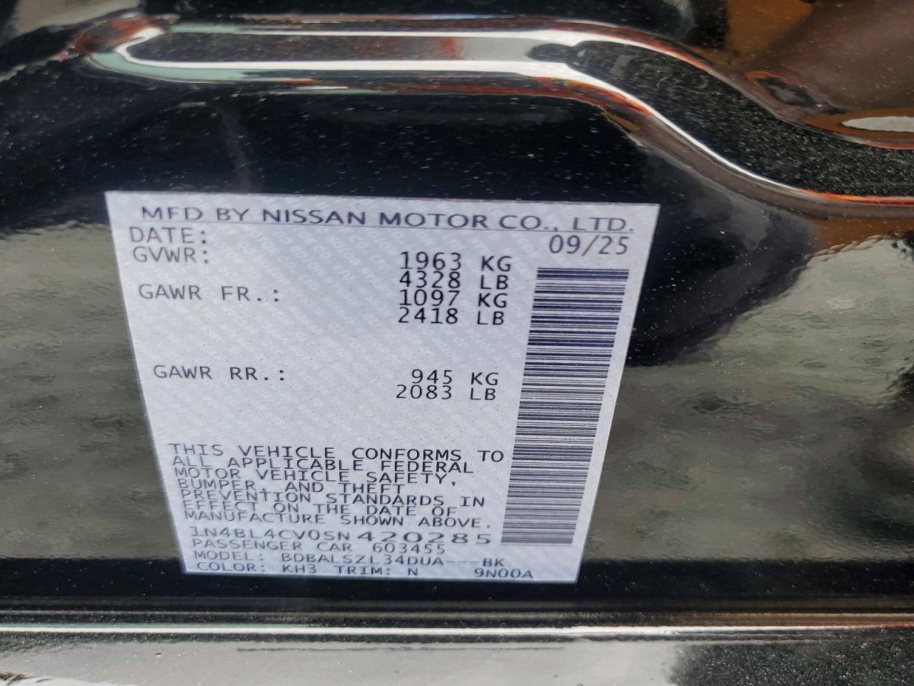 2025 Nissan Altima sr