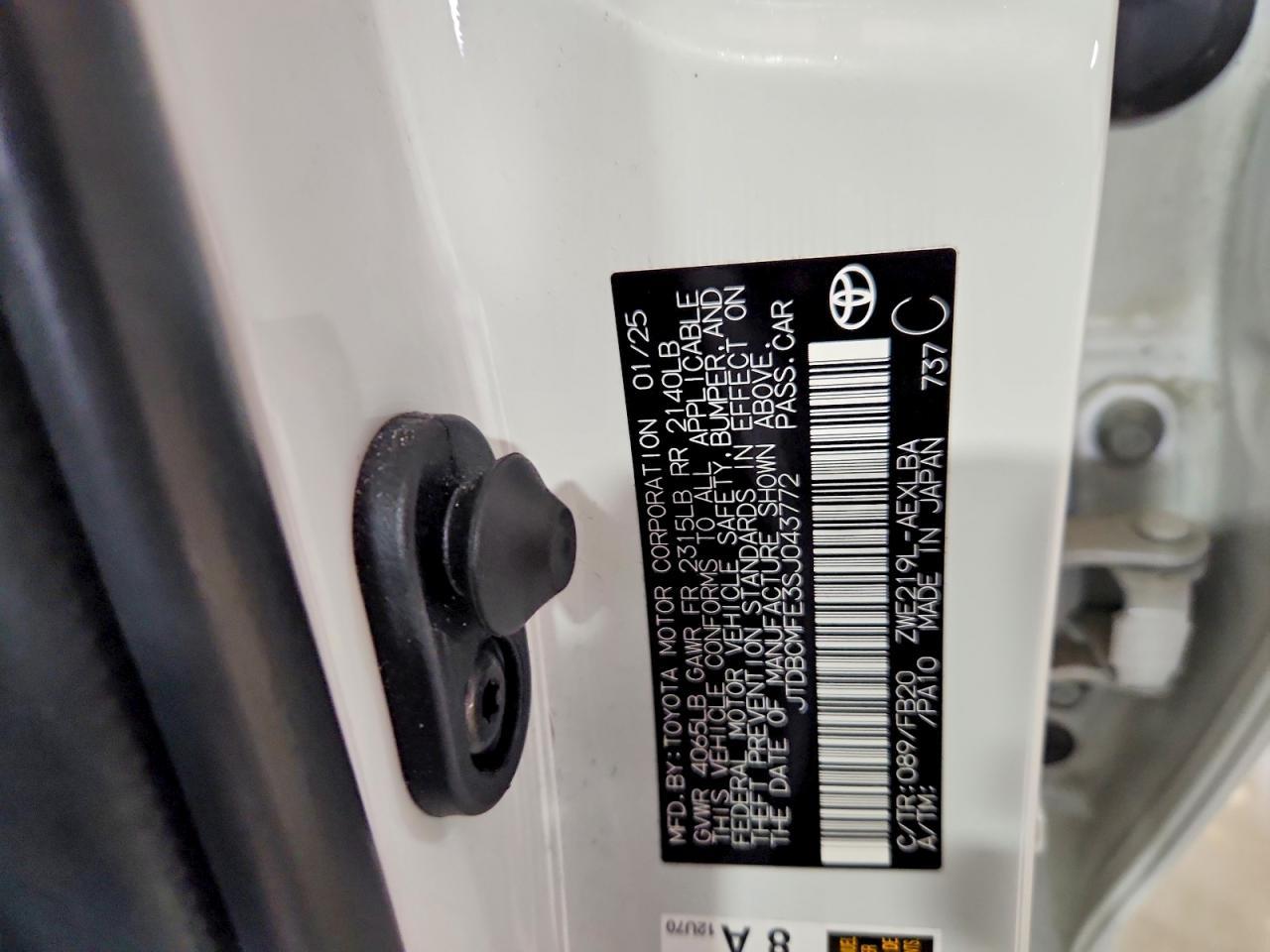 2025 Toyota Corolla Hybrid le