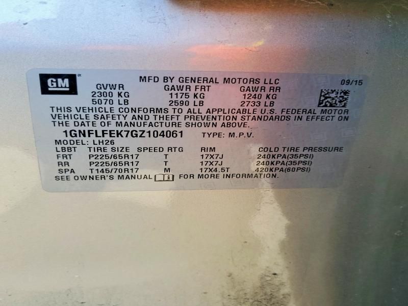 2016 Chevrolet Equinox lt