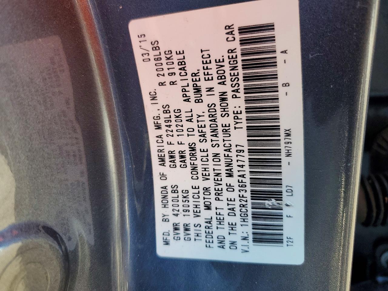2015 Honda Accord lx