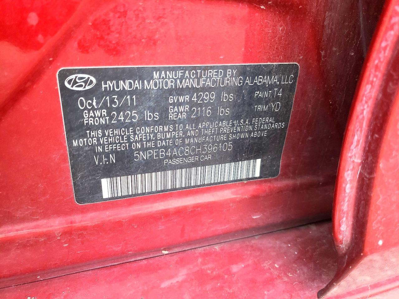 2012 Hyundai Sonata gls
