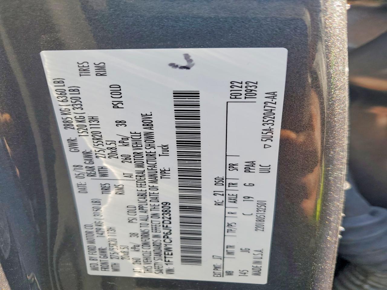 2018 Ford F150 Supercrew