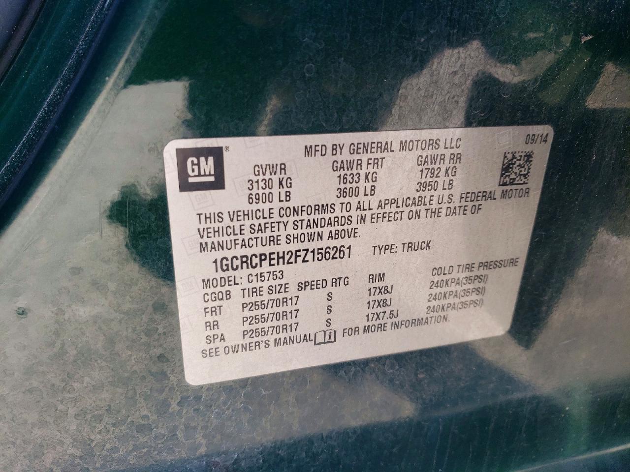 2015 Chevrolet Silverado C1500