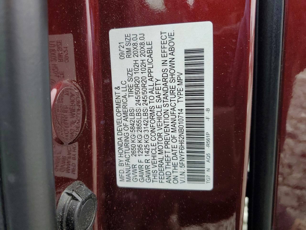 2022 Honda Pilot Touring