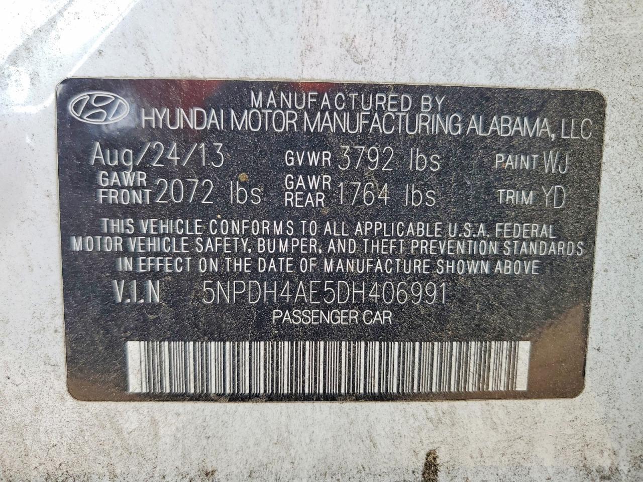 2013 Hyundai Elantra gls