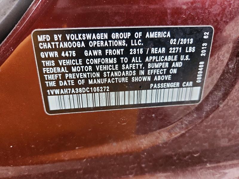 2013 Volkswagen Passat s