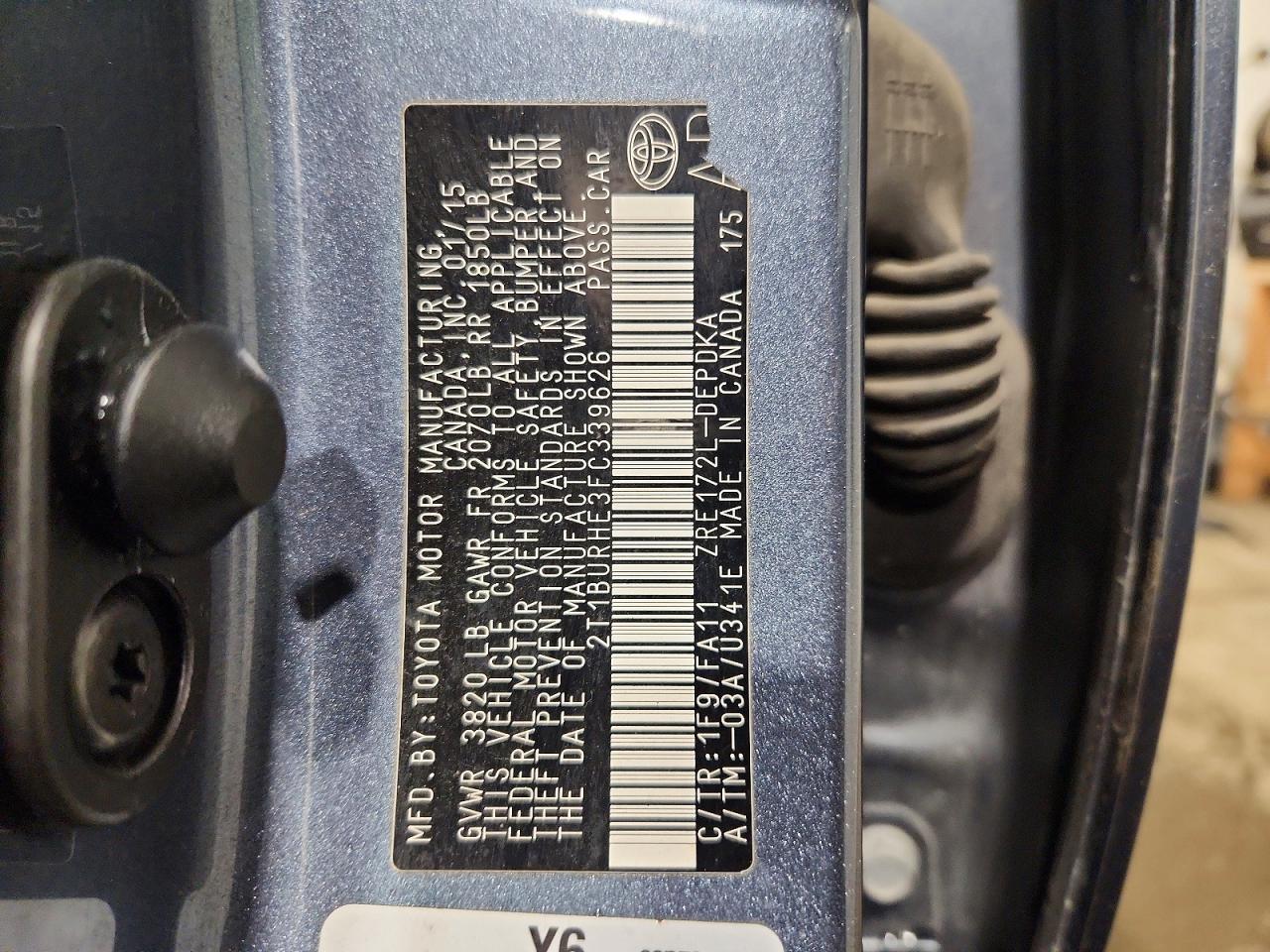 2015 Toyota Corolla l