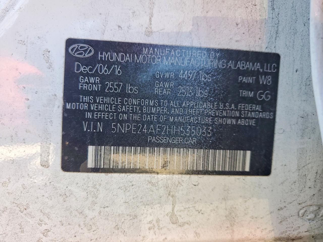 2017 Hyundai Sonata se