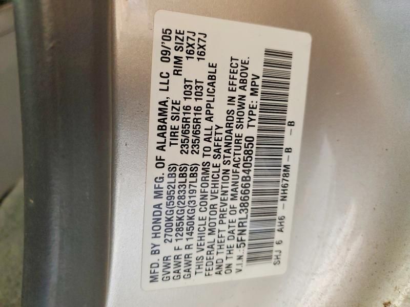 2006 Honda Odyssey exl