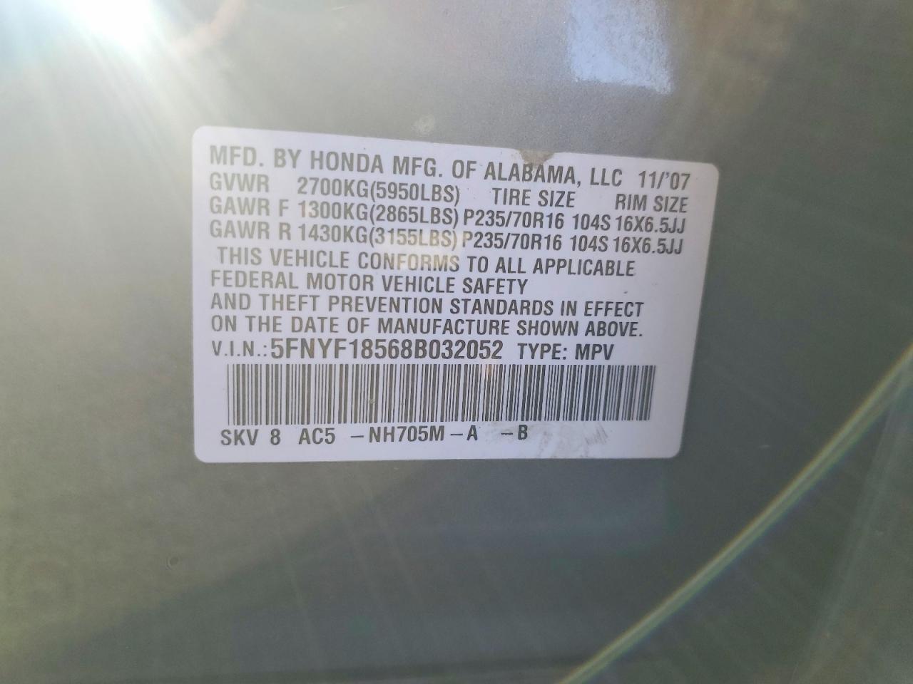 2008 Honda Pilot exl