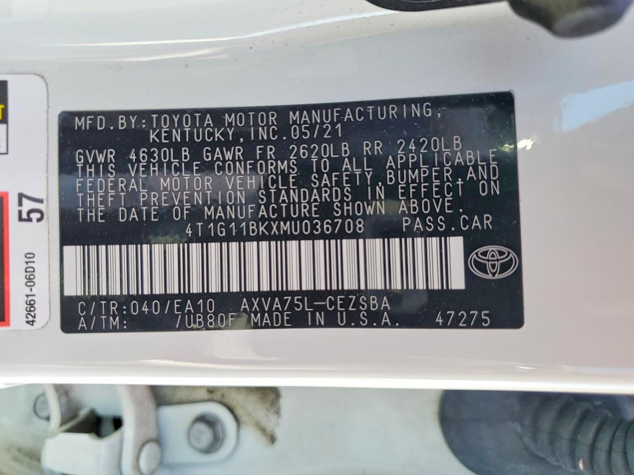 2021 Toyota Camry se
