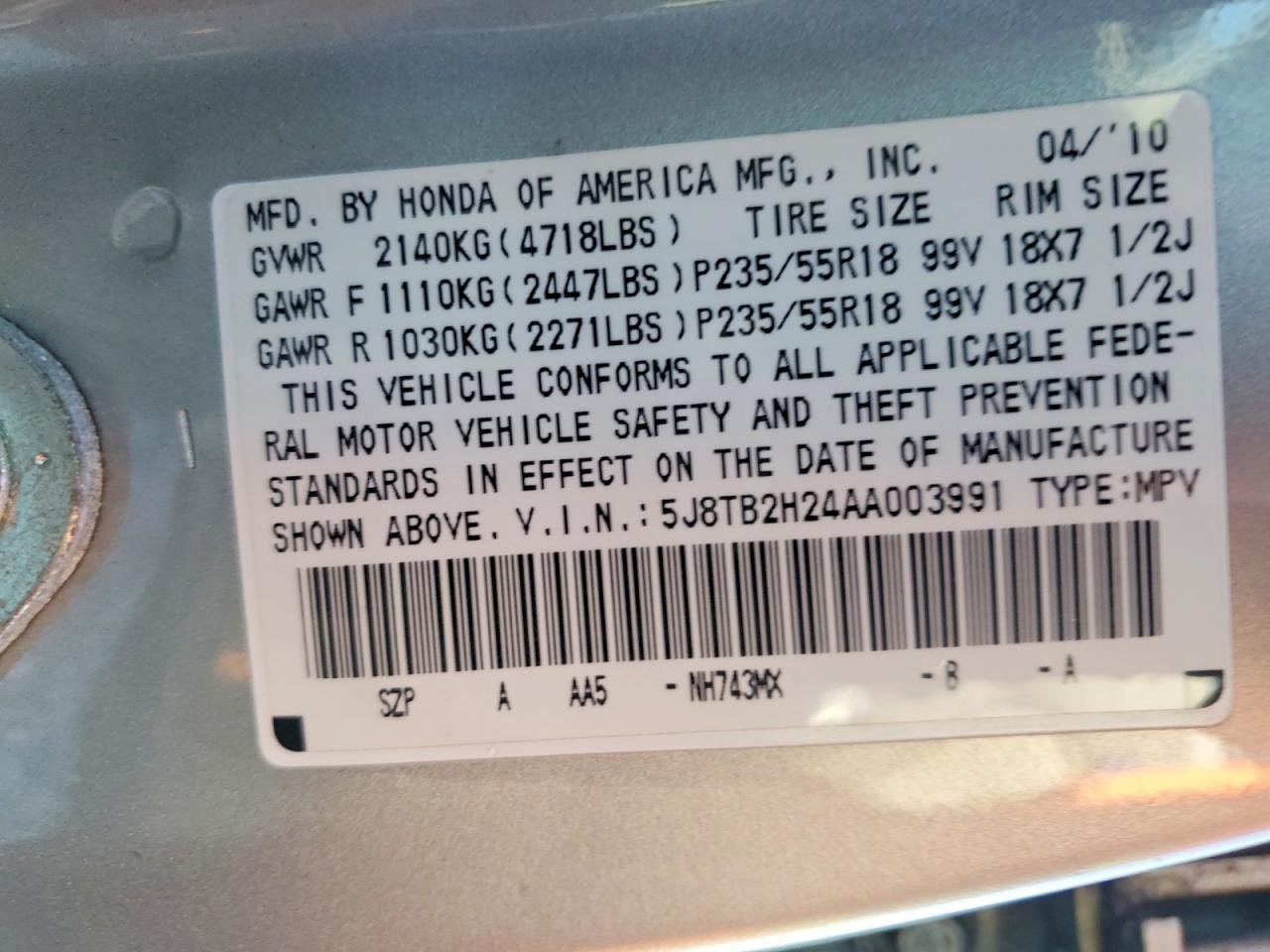 2010 Acura RDX