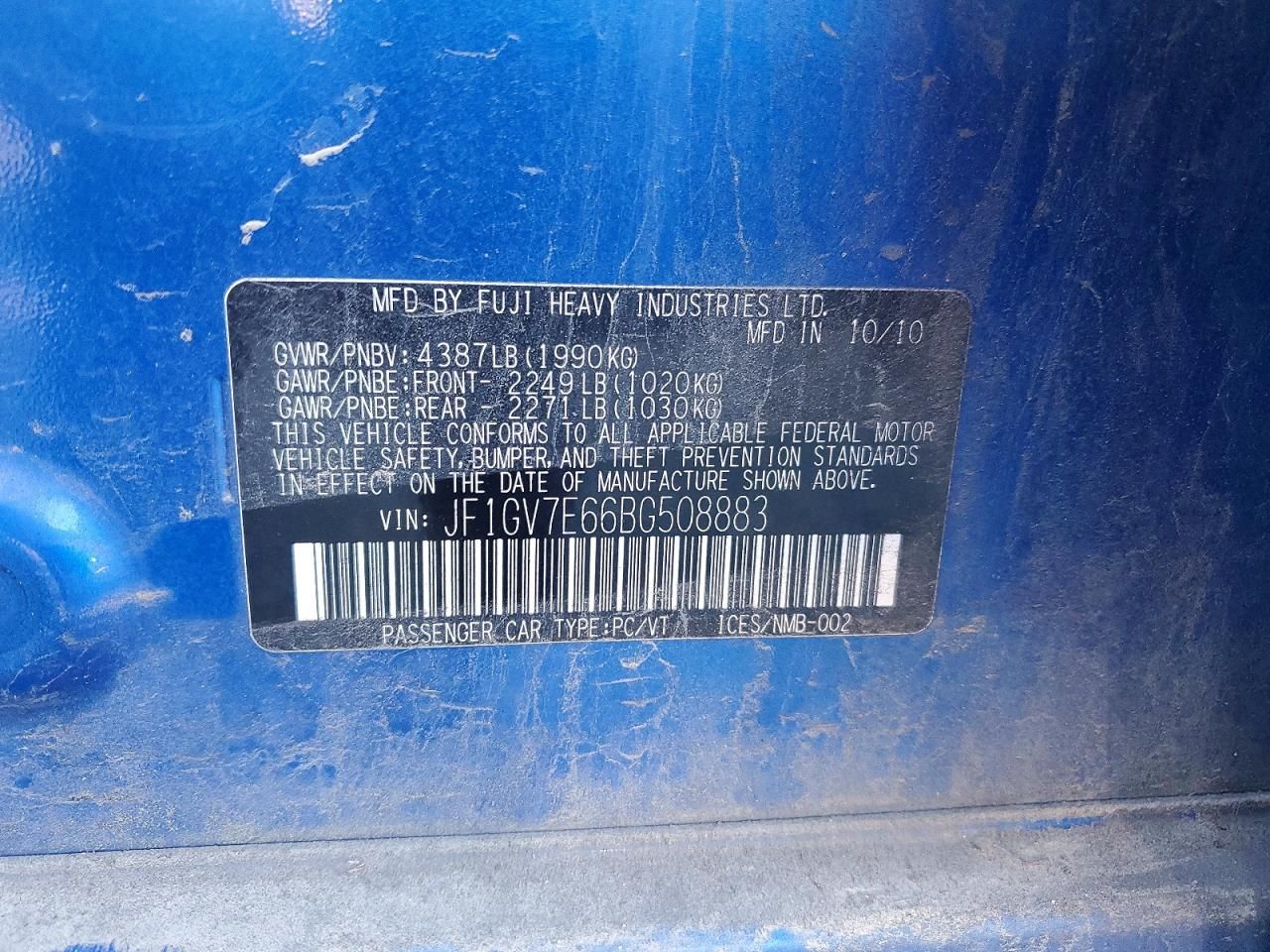 2011 Subaru Impreza wrx