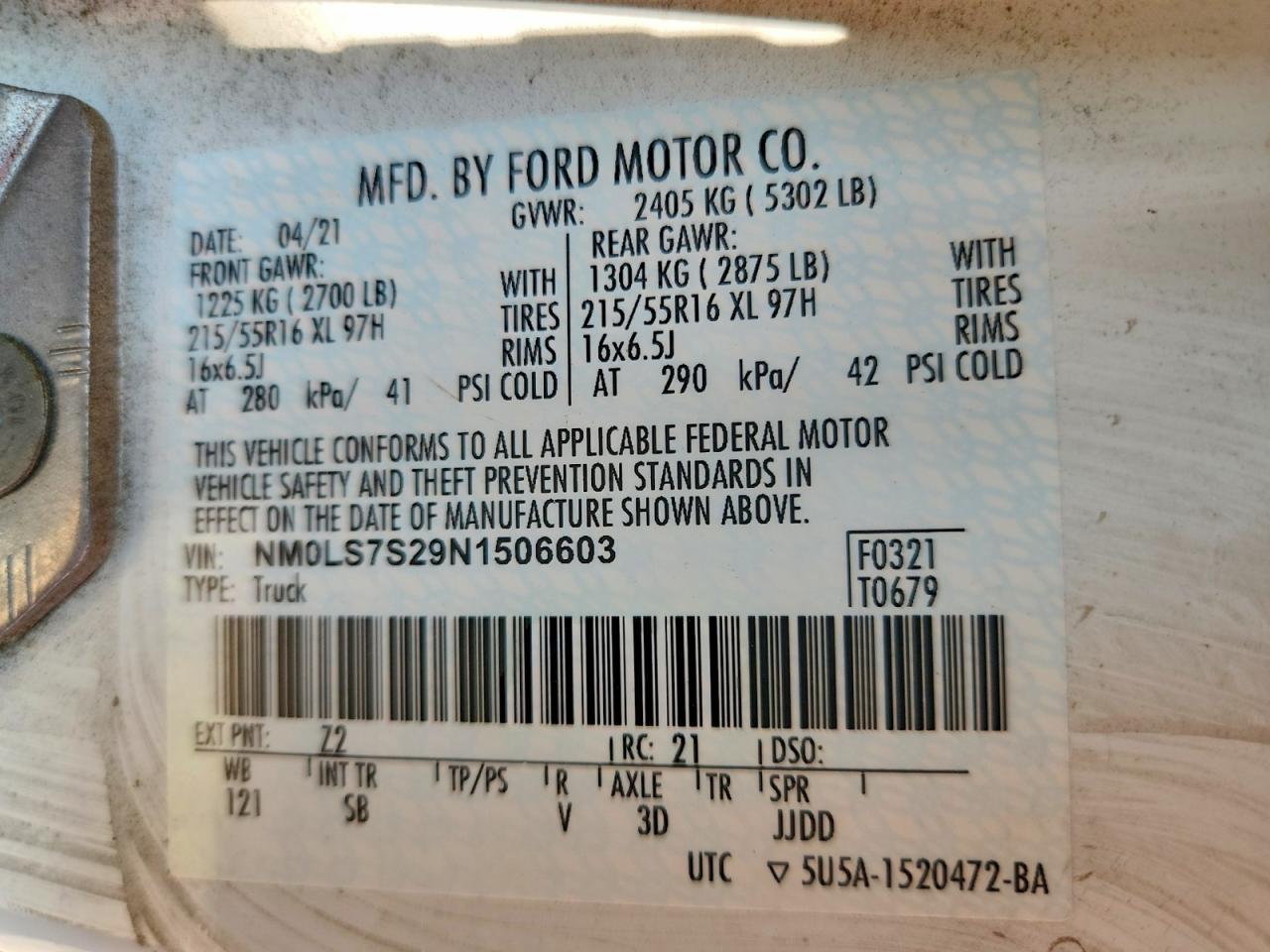 2022 Ford Transit Connect xl