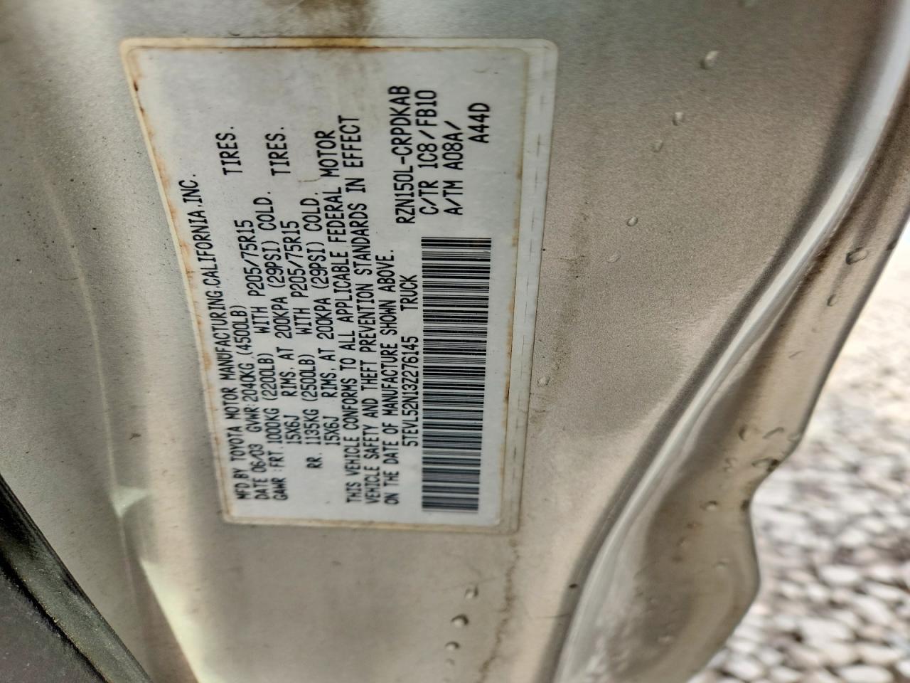 2003 Toyota Tacoma Base