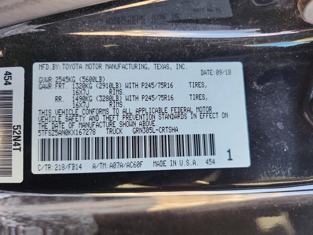 2019 Toyota Tacoma Access cab