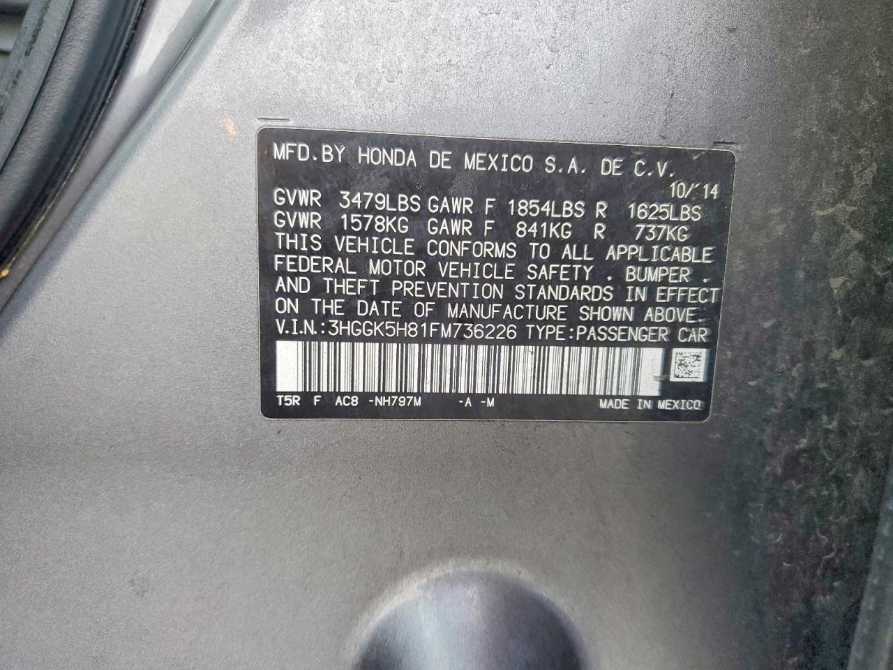 2015 Honda Fit ex