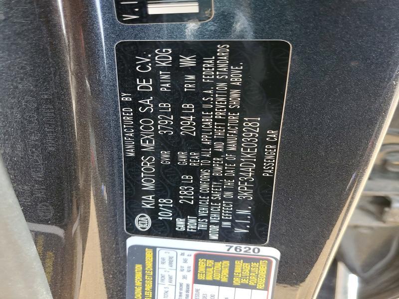 2019 KIA Forte s