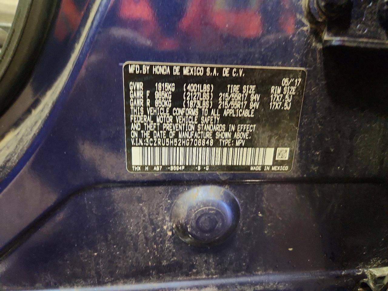 2017 Honda Hr-v ex