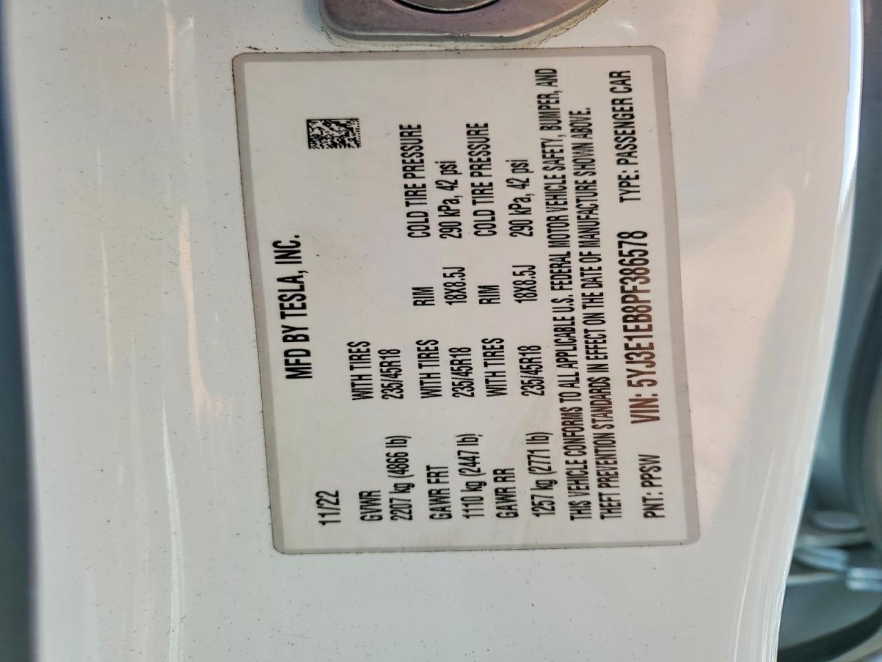 2023 Tesla Model 3