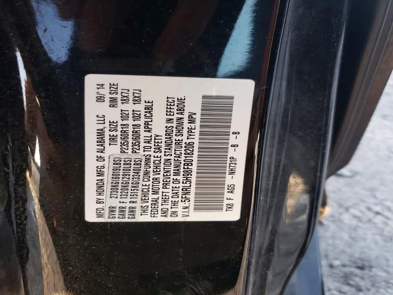 2015 Honda Odyssey Touring