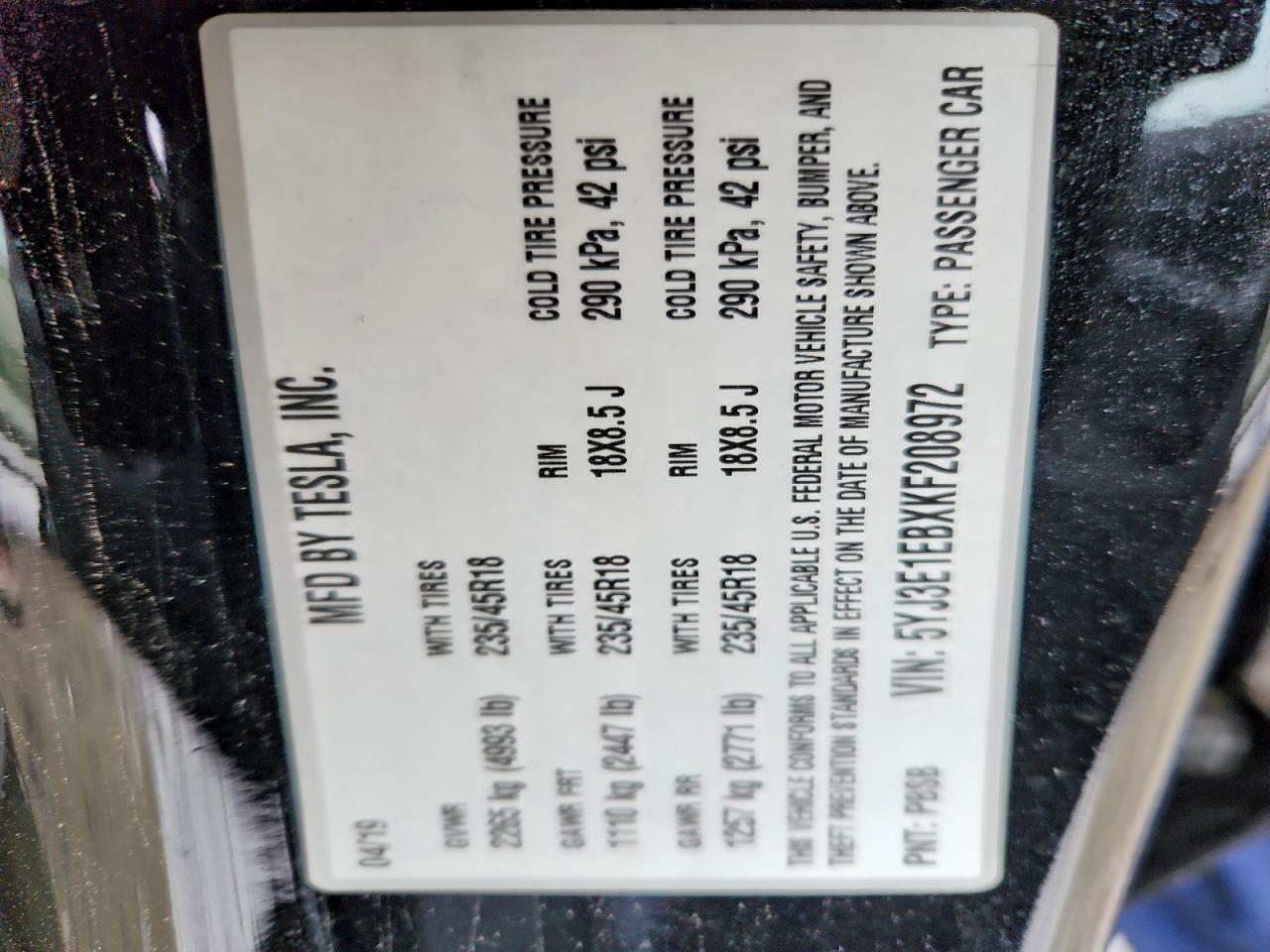 2019 Tesla Model 3