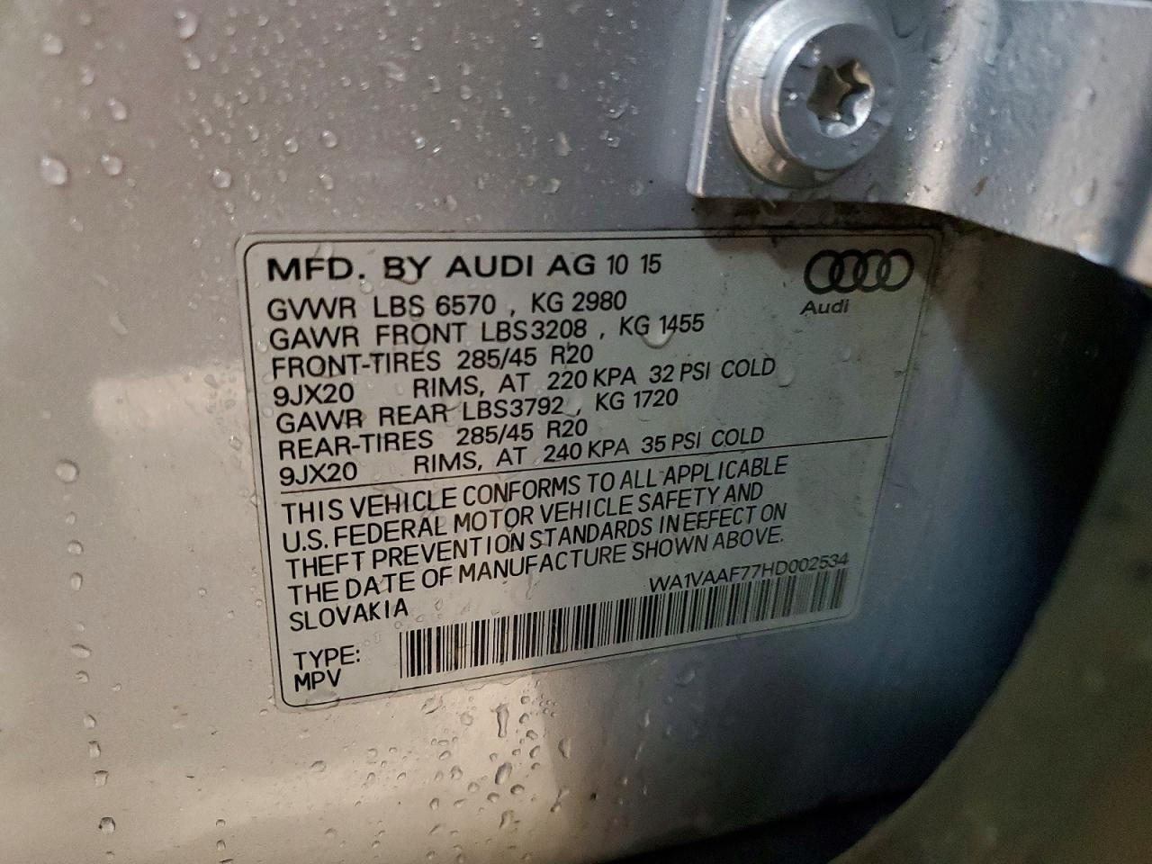 2017 Audi Q7 Prestige