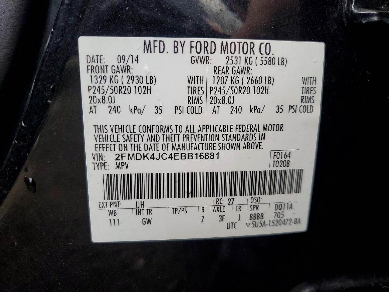 2014 Ford Edge sel